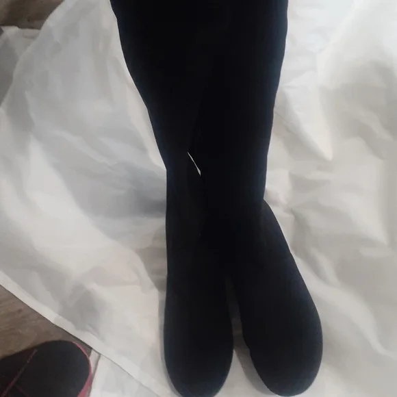 Marc Jacobs OTK Black Over The Knee Thigh High Suede Boots 6 EU 36 STREET WEAR